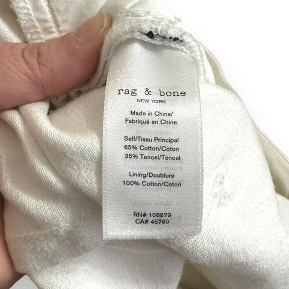 Rag and Bone White Denim Cotton Tencel Tie Waist Mini Skirt Women's Size 27 - Picture 8 of 8